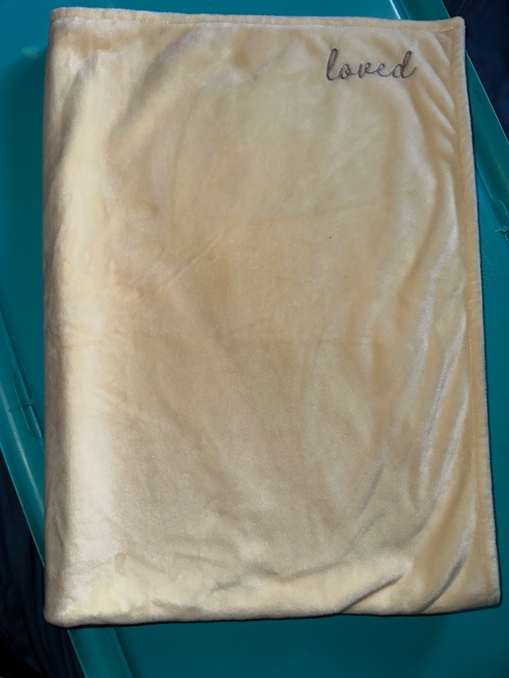Yellow baby blanket